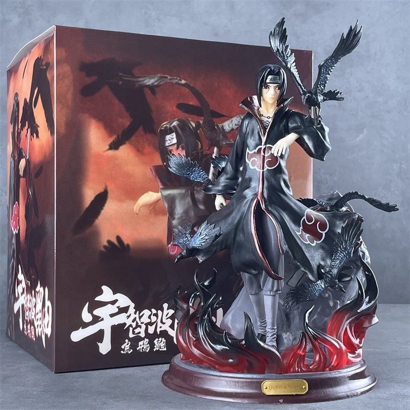 Naruto Premium Crow Hall Uchiha Itachi Akatsuki GK Statue Anime Figure 27 CM