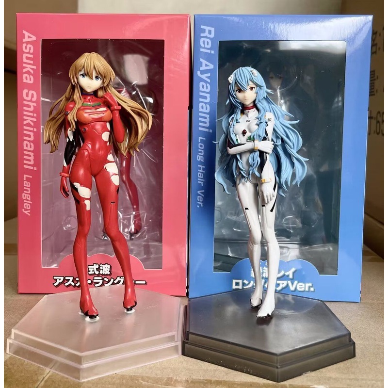 Series 5 – EVA Long-Haired Rei Ayanami & Asuka Standing Figure (Theatrical Version) – Yunxiang Anime Figurine