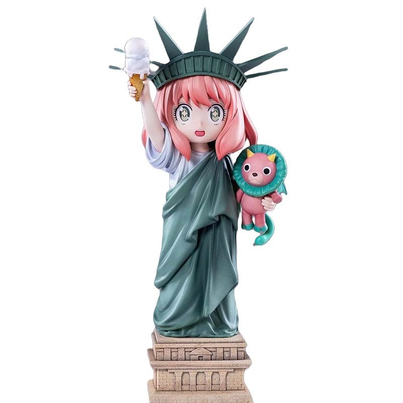Spy x Family Mimo Statue of Liberty Anya Figurine Cute Anime Girl Collectible