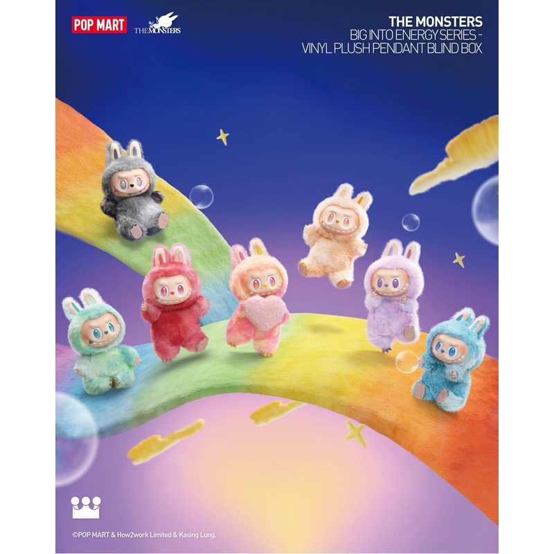 Ready Stock Original POPMART The Monsters Big into Energy Series Vinyl Plush Pendant Blind Box LABUBU3.0