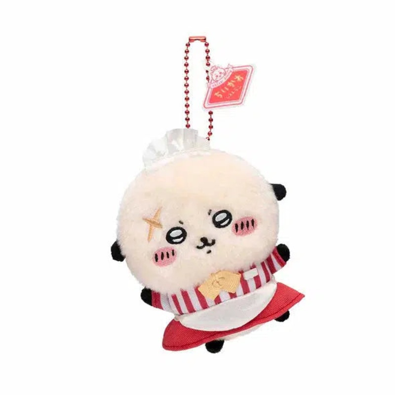 Chiikawa Restaurant Hall Sea Otter Mascot Plush Keychain