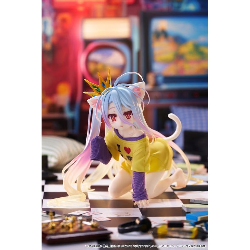 TAITO No Game No Life Desktop Cute Figure – Shiro (Cat Ear T-Shirt Ver.)[preorder]