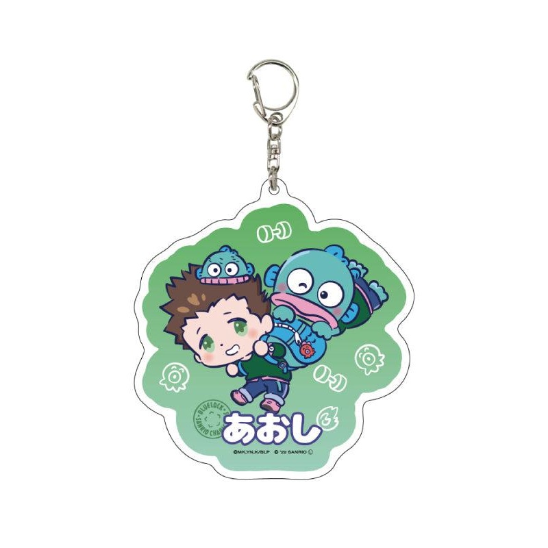 Blue Lock x Sanrio Characters A3 Deka Acrylic Key Chain 10 Tokimitsu Aoshi x Hangyodon (Mini Character Illustration)