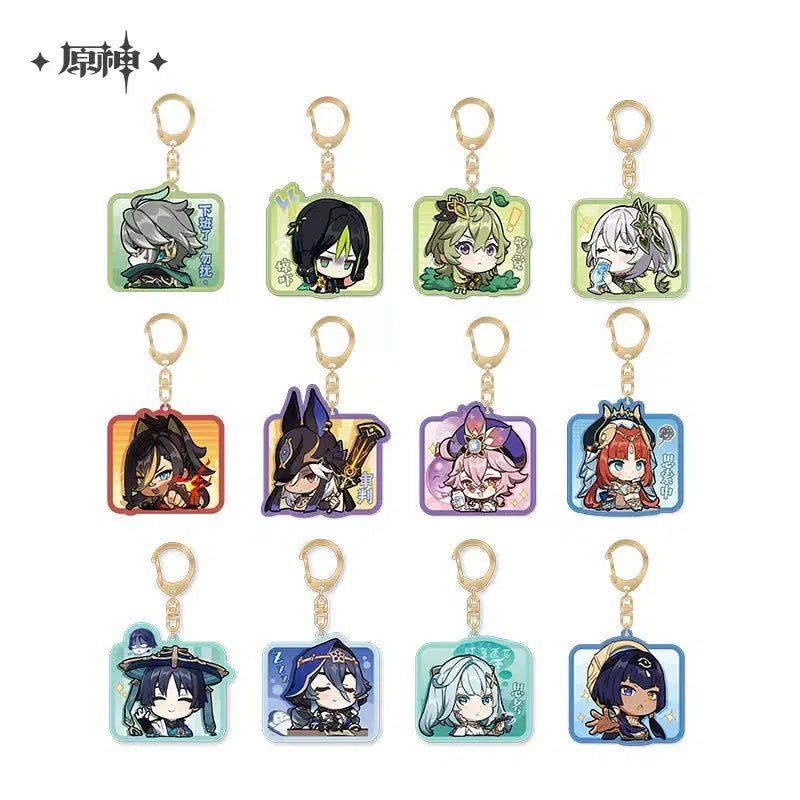 [Preorder] Genshin Impact Sumeru Chibi Expression Sticker Keychain