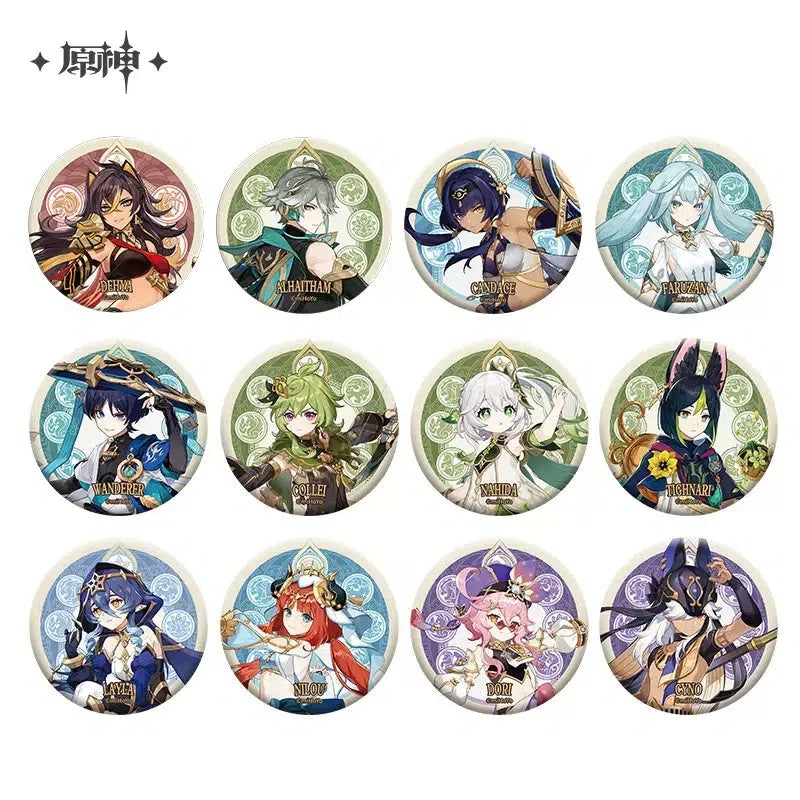 [Preorder/Some Arrived] Sumeru Character Badge Pin Genshin Impact