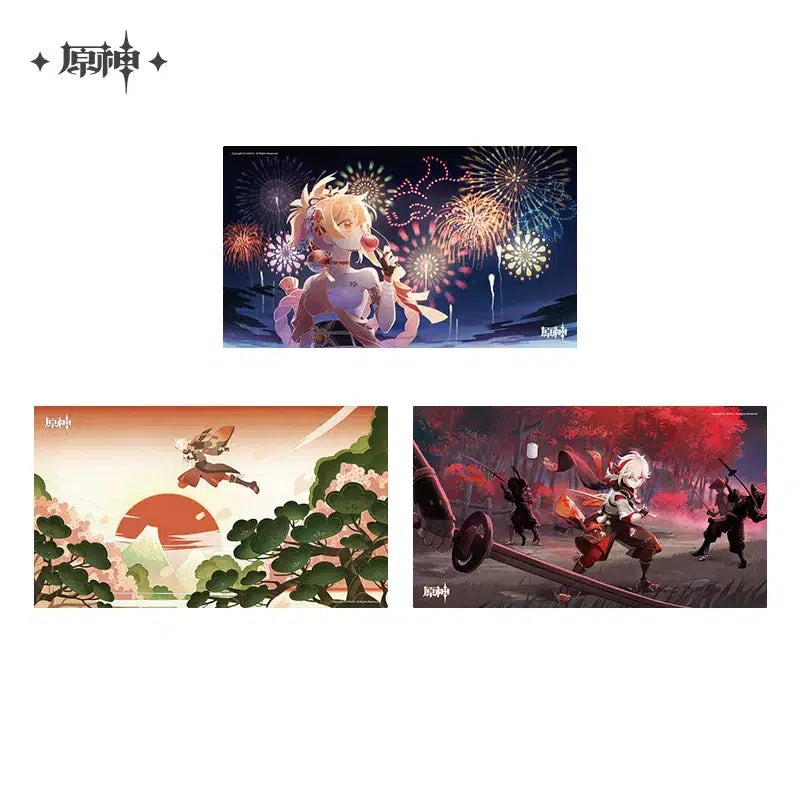 [Preorder/some arrived] Yoimiya / Kazuha Desk Mat, IPSTAR Cafe Collab Genshin Impact