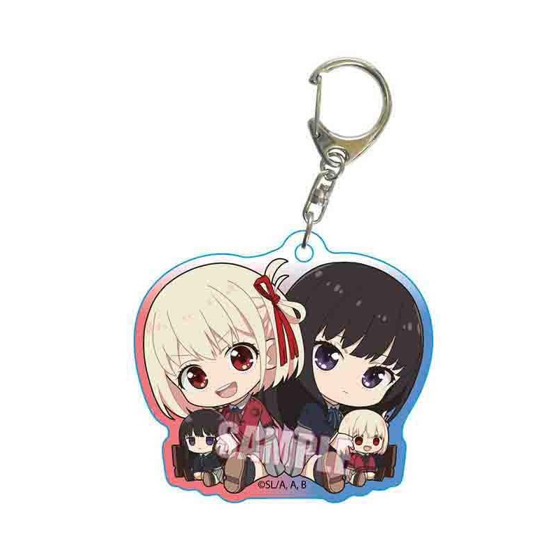 Lycoris Recoil Bell House GyuGyutto Acrylic Key Chain Chisato & Takina