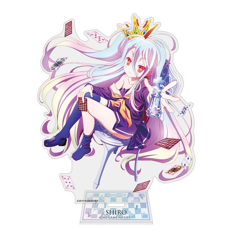 No Game No Life Cospa Original Illustration Shiro Acrylic Stand (Large) Asciente! Ver.