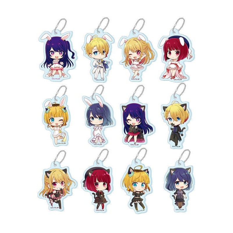 Oshi no Ko Seasonal-Plants Puchichoko Trading Acrylic Key Chain White Dress & Black Dress(1 Random)