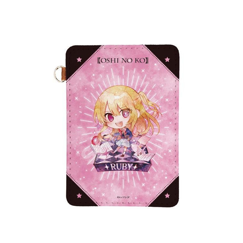 Oshi no Ko CS.FRONT Chara Deru Art Leather Pass Case 03 Ruby