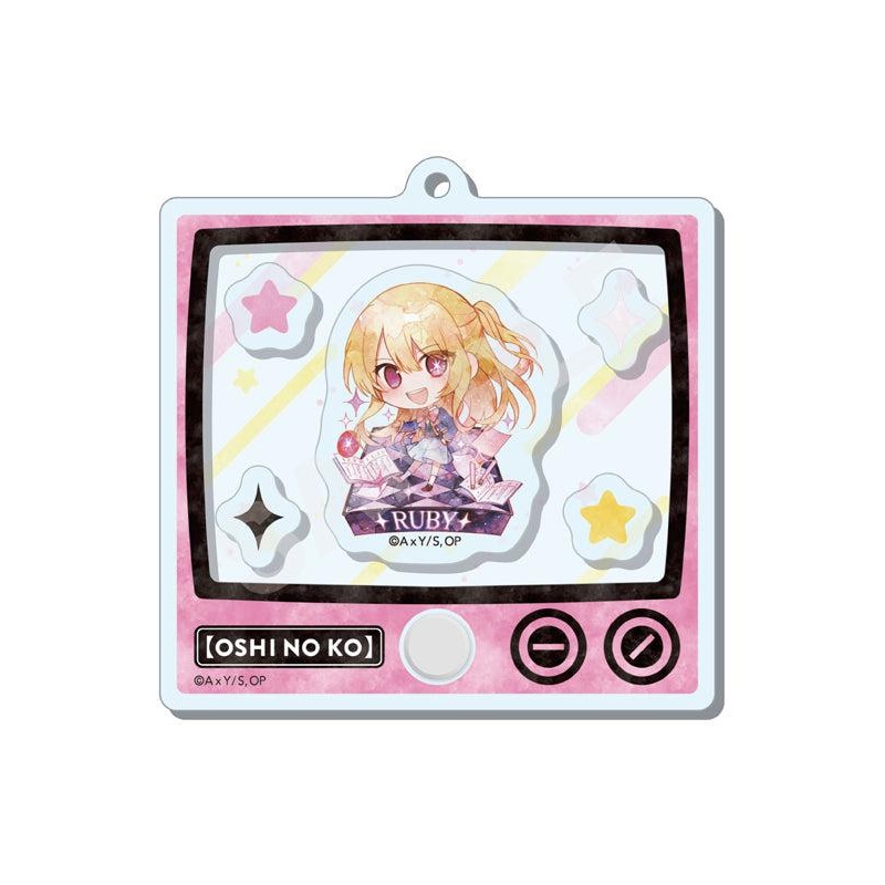 Oshi no Ko CS.FRONT Chara Deru Art Shakashaka Acrylic Key Chain 03 Ruby