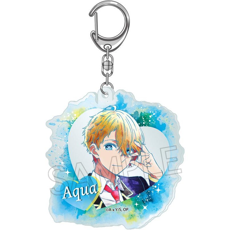 Oshi no Ko Twinkle Wet Color Series Acrylic Key Chain Aqua