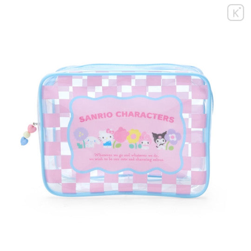 Japan Sanrio Original Clear Pouch – Pastel Checker