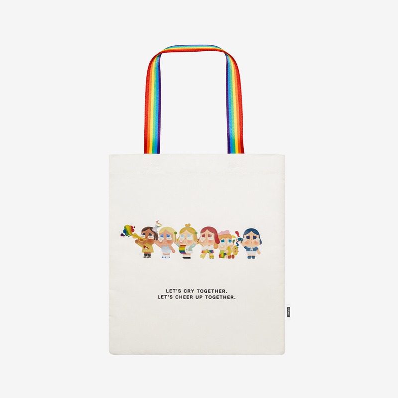 NEWPOP MART CRYBABY CHEER UP, BABY! SERIES-Canvas Bag (White Ver.)