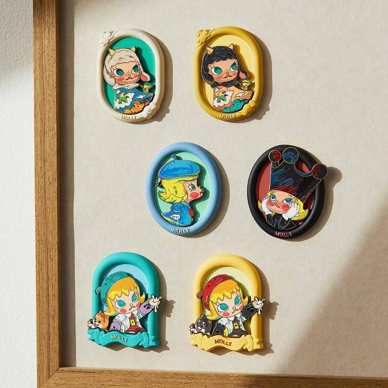 NewPop Mart MOLLY Anniversary Statues Classical Retro 2 Series-Fridge Magnet Blind Box