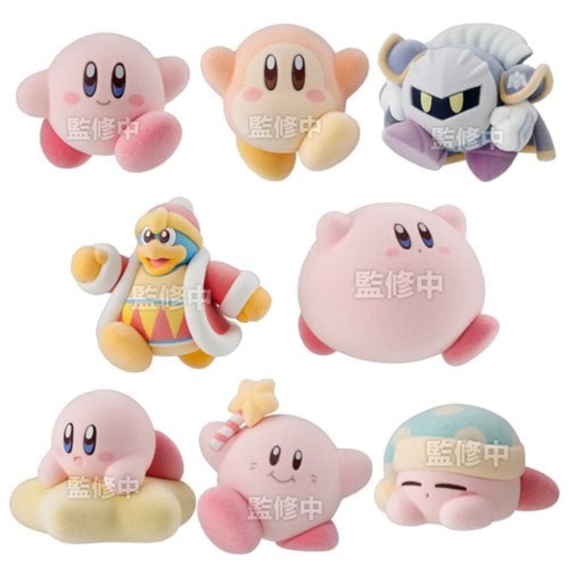 Kirby PuPuPu Flocked Doll “Kirby” (Box/8), Bandai Shokugan Flocky Doll