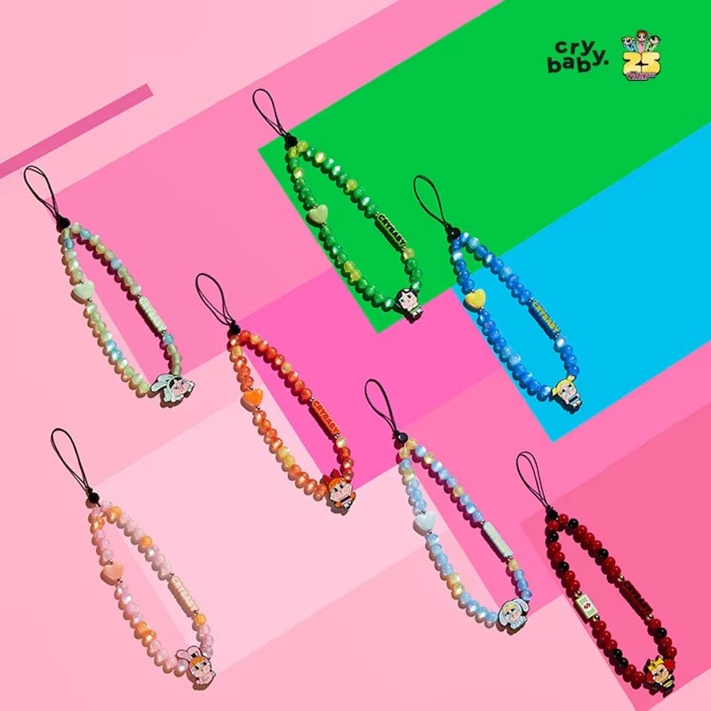 NewPop Mart CRYBABY  Powerpuff Girls Series-Phone Charm Blind Box