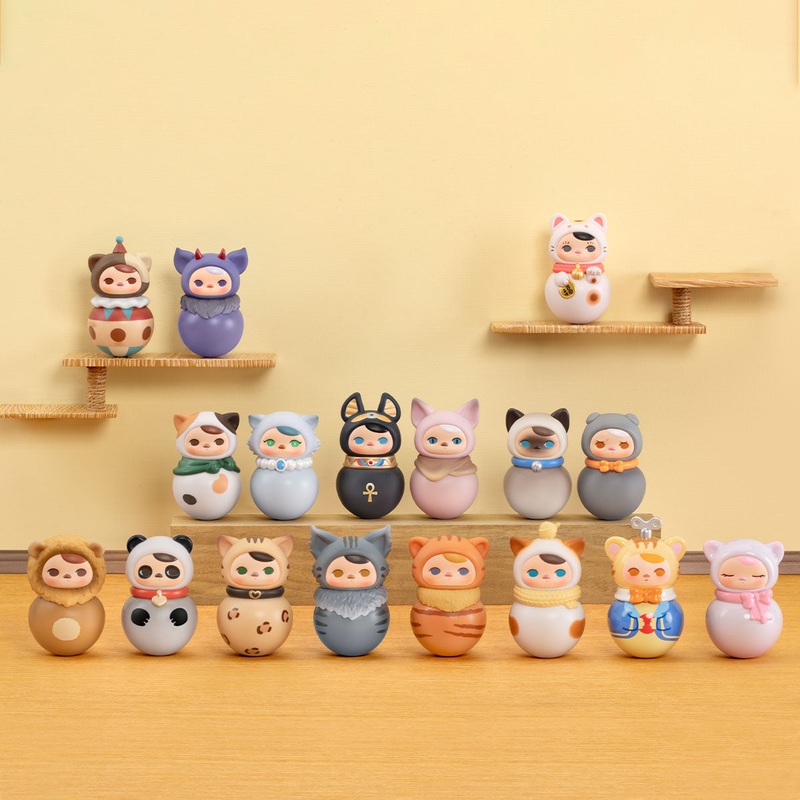 NEWPOP MART PUCKY Roly-Poly Kitty Series Figures