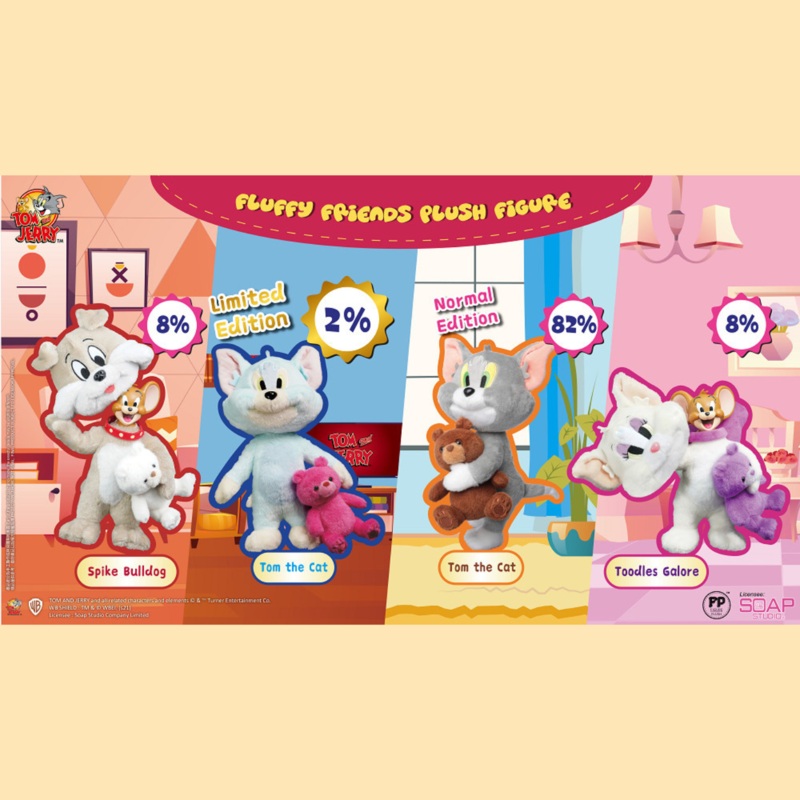 Soap Studio Tom and Jerry Fluffy Friends Plush Figure Blind Box