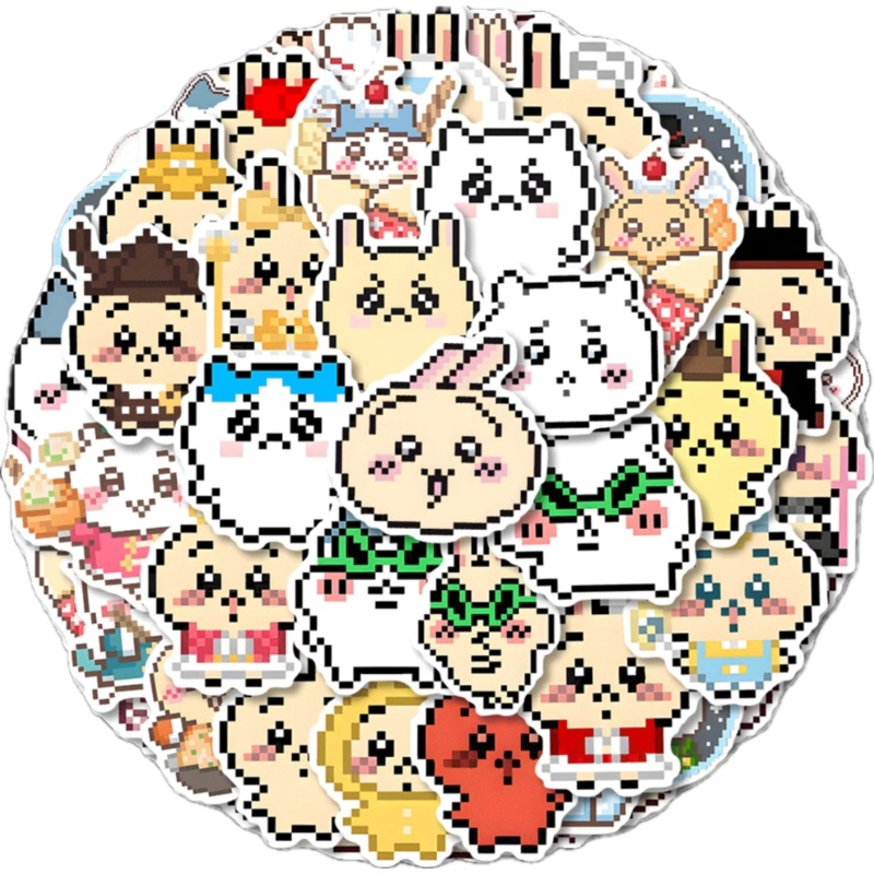 Japanese Cartoon ChiiKawa | 2D Pixel Stickers Set – 58 Pieces Phone iPad Schedule Notebook