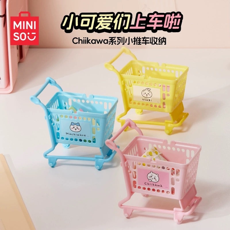 ChiiKawa X Miniso | ChiiKawa Hachiware Usagi Mini Shopping Car – Kawaii items Room Decoration