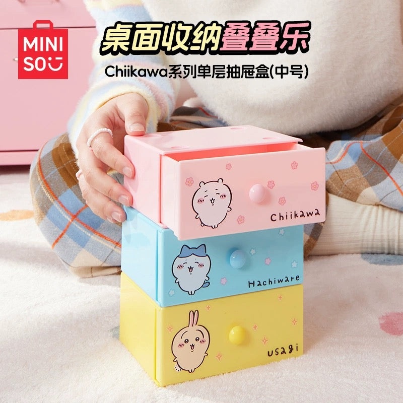 ChiiKawa X Miniso | ChiiKawa Hachiware Usagi Single Storage Drawer – Kawaii Desk Helper items Room Decoration