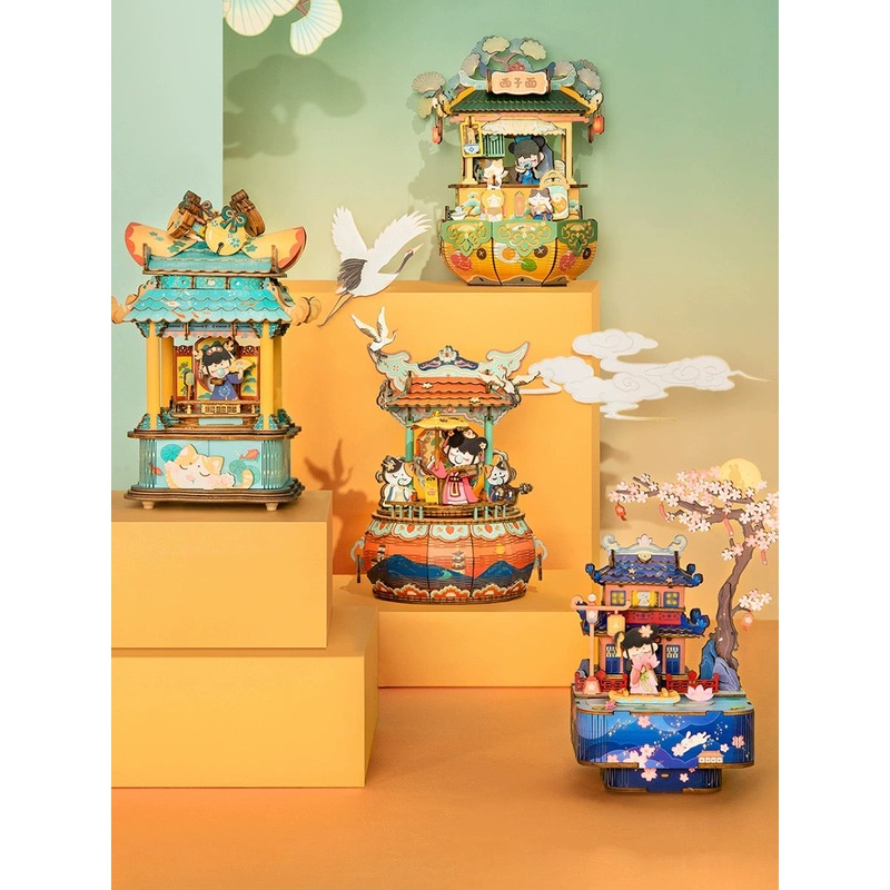 Craft Kits Wooden Music Box  | Chinese Drama Style – DIY Handmade Mini World Miniature Gift