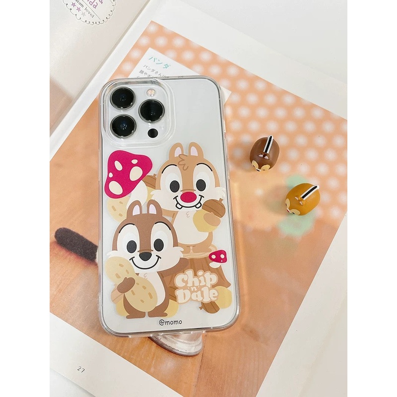Cartoon Clip & Dale with Mushroom – iPhone Case 12 13 14 15 Pro Promax mini