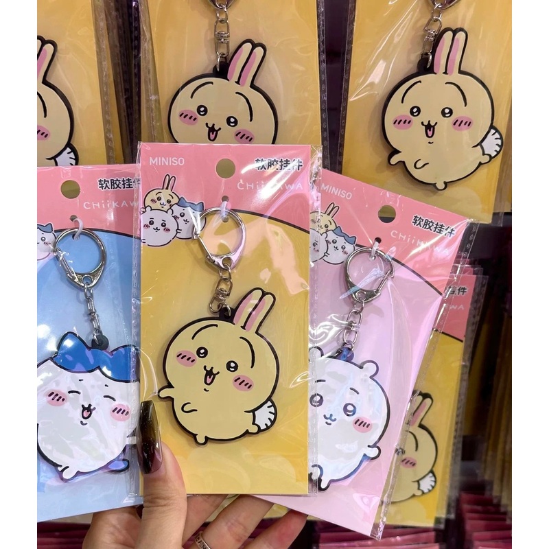 ChiiKawa X Miniso | ChiiKawa Hachiware Usagi Plastic Keychain – Kawaii Items Cute Accessories