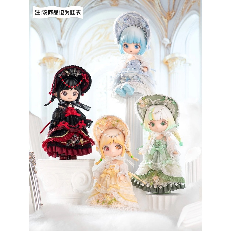 Simon Toys Liroro Summer Island | Rococo Victorian Lolita Outfits Black Blue Green Yellow – 1/12 ob11 11cm BJD Doll Ball Joint Doll