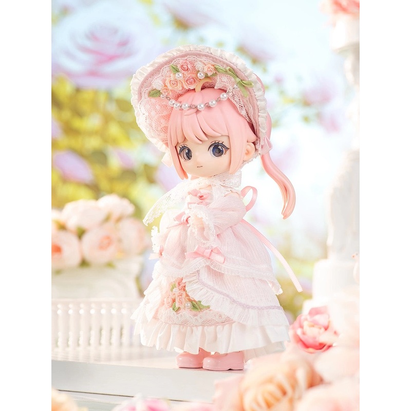 Simon Toys Liroro Summer Island | Rococo Victorian Lolita Outfits Pink Rose – 1/12 ob11 11cm BJD Doll Ball Joint Doll