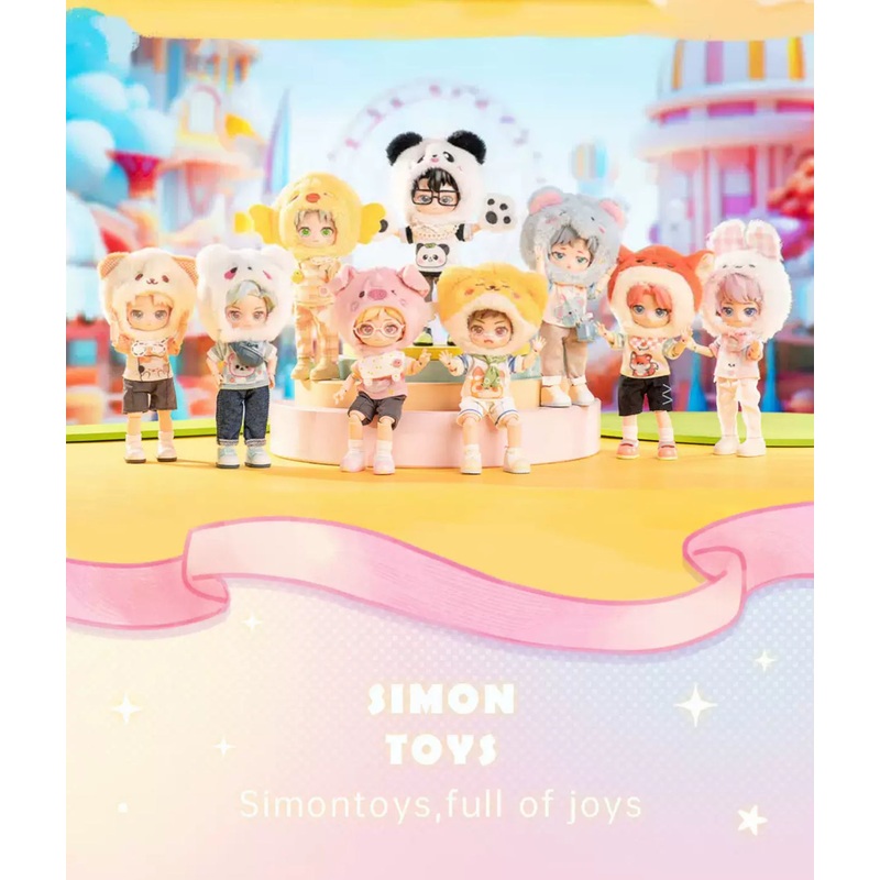 Simon Toys Peetsoon | Amusement Park Animals Ver Students – 1/12 ob11 11cm BJD Doll Ball Joint Doll Collectible Toys Cute Boy Mystery Blind Box