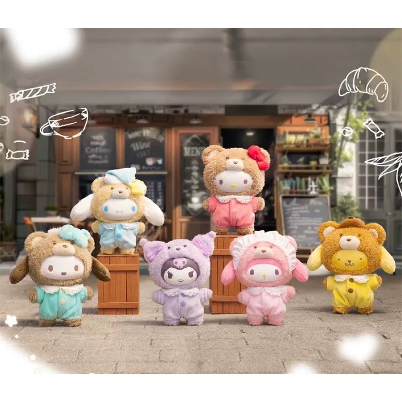 TopToy Sanrio Characters Latte Baby | Hello Kitty My Melody Kuromi Cinnamoroll Pompompurin Pochacco – Collectable Toys Mystery Blind Box