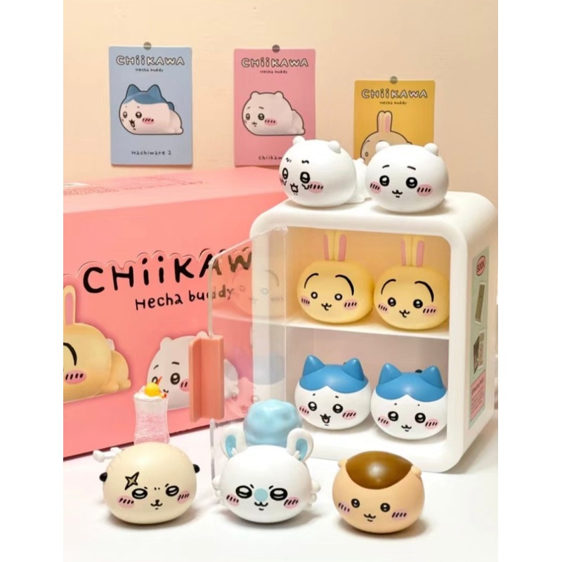 ChiiKawa X Miniso | ChiiKawa Hachiware Usagi Momonga Kurimanju Rakko Hecha Buddy Blind Box Figure – Kawaii Item Cute Room Decoration