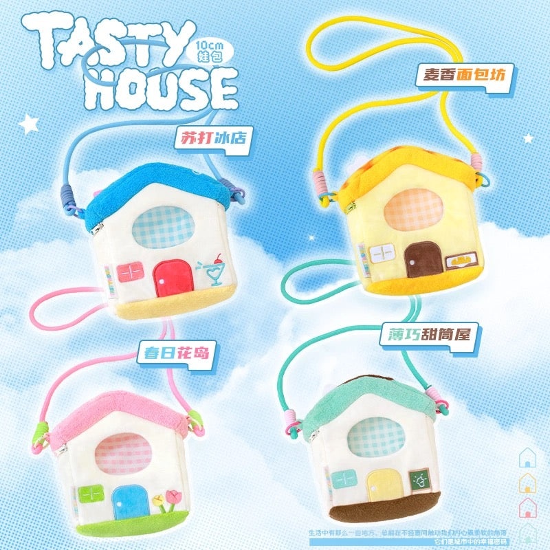 Lovely House Shape Plush Bag Itabag Shoulder Bag | Blue Yellow Pink Green – Can Put in Dolls and Phone and little stuffs Kawaii Style