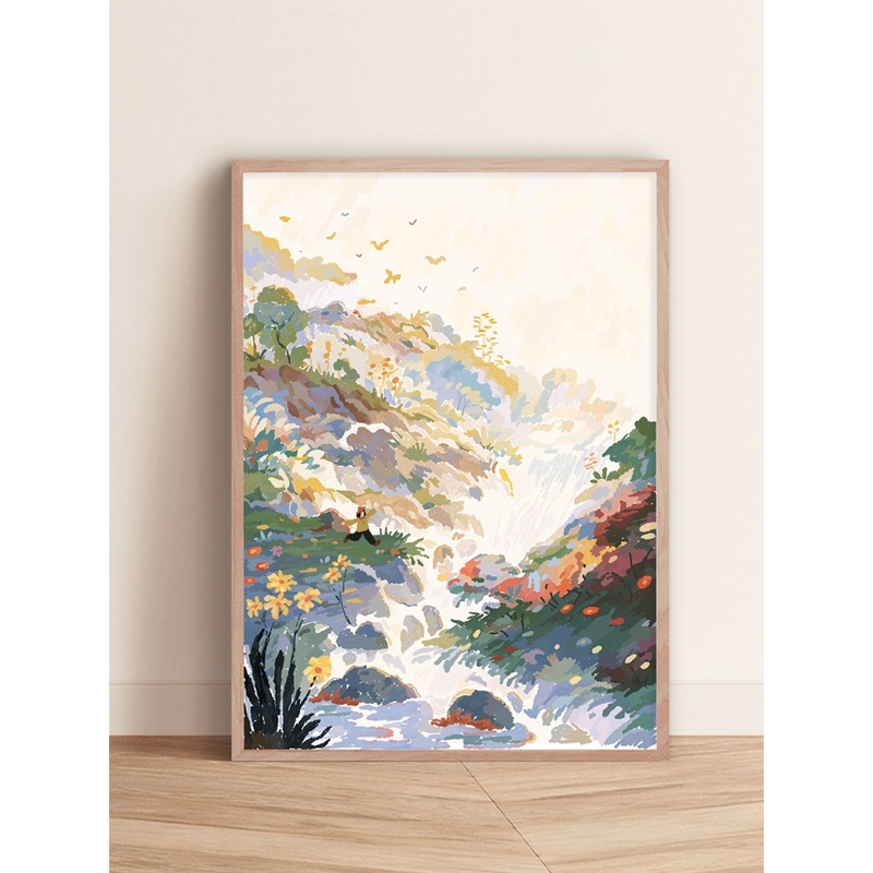 SOULPUZZ 1000 Pieces Puzzle | Chasing Wind in Hills – Drawing Style Difficulty Decompression Couples Trendy Gifts Home Decoration