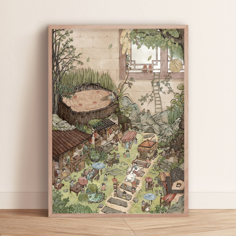 SOULPUZZ 1000 Pieces Puzzle | Corner Secret Realm – Miniature Garden Drawing Difficulty Decompression Couples Trendy Gifts Home Decoration