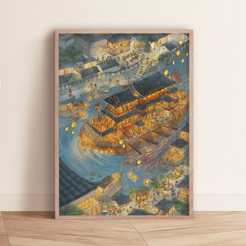 SOULPUZZ 1000 Pieces Puzzle | Lantern Festival Night Tour – Chinese Style High Difficulty Decompression Couple Gift Home Decoration