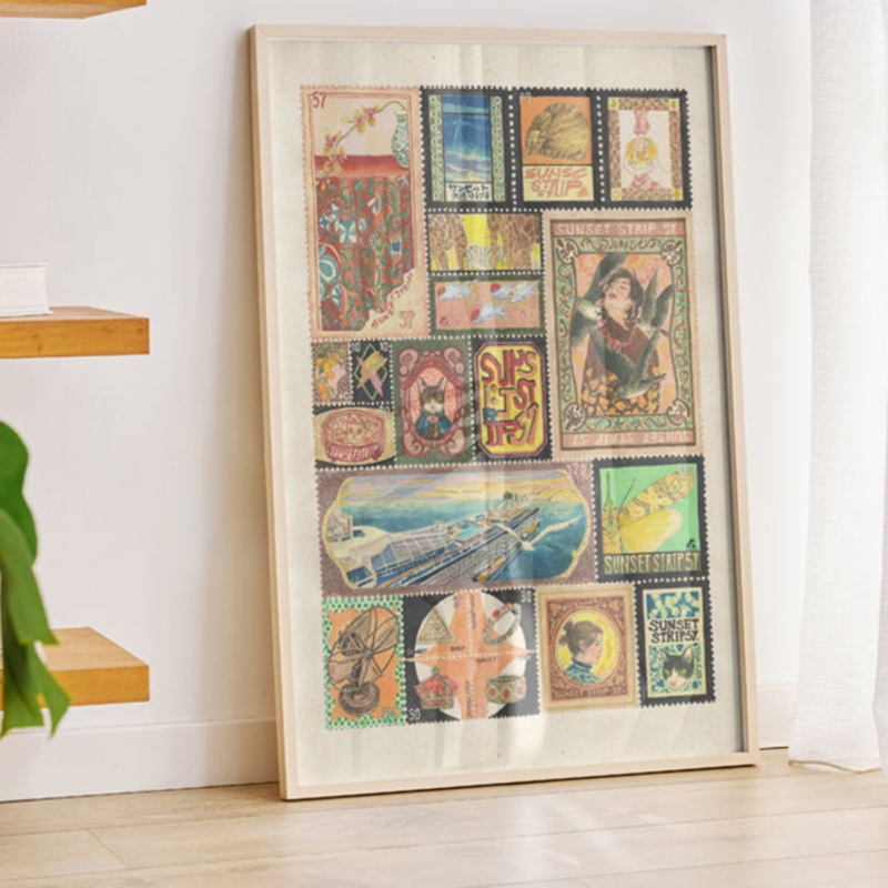 SOULPUZZ 1000 Pieces Puzzle | Sunset Strip – Vintage Stamp Drawing Difficulty Decompression Couples Trendy Gifts Home Decoration