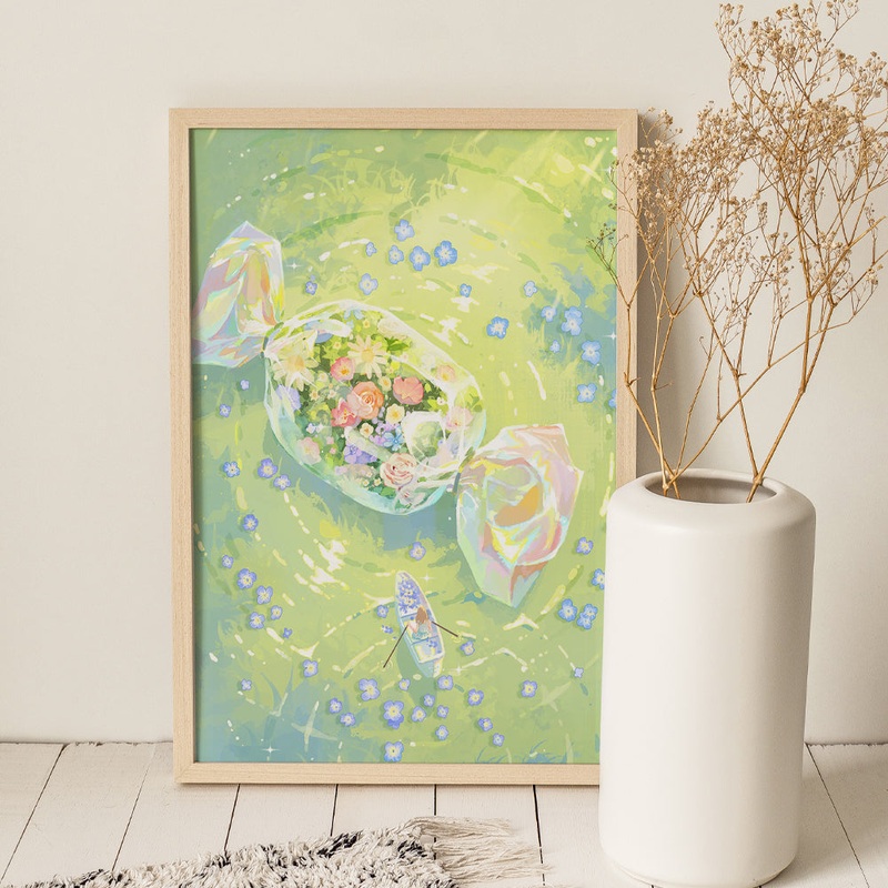SOULPUZZ 500 Pieces Puzzle | Season of Sugaring – Candy with Flower Drawing Difficulty Decompression Couples Trendy Gifts Home Decoration