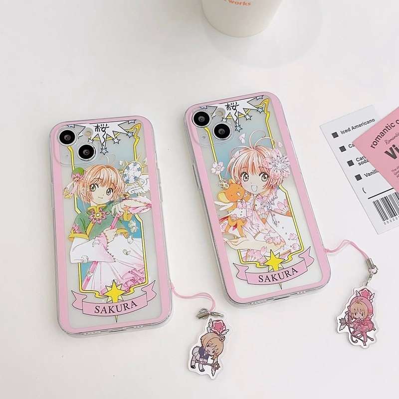 CardCaptorSakura Card Version Part 1 | Chinese Dress & Sakura – iPhone Case 6 7 8 PLUS SE2 XS XR X 11 12 13 14 15 16 Pro Promax 12mini 13mini