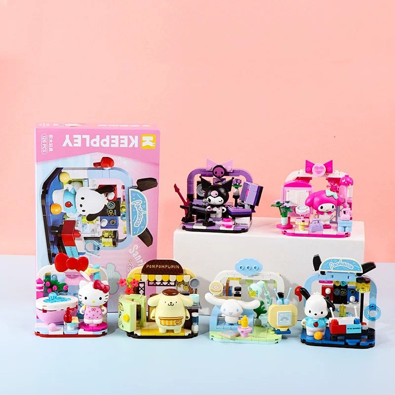Sanrio Home Life Series | Hello Kitty My Melody Kuromi Cinnamoroll Pompompurin Pochacco –  Building Blocks Toy Collections