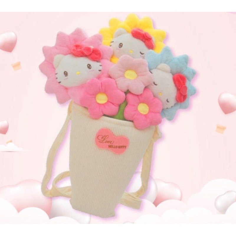 Sanrio x 7-11 Valentine Limited Edition | Hello Kitty Pastel Flowers Bouquet Bag Gift Box – Valentine Wedding Gift