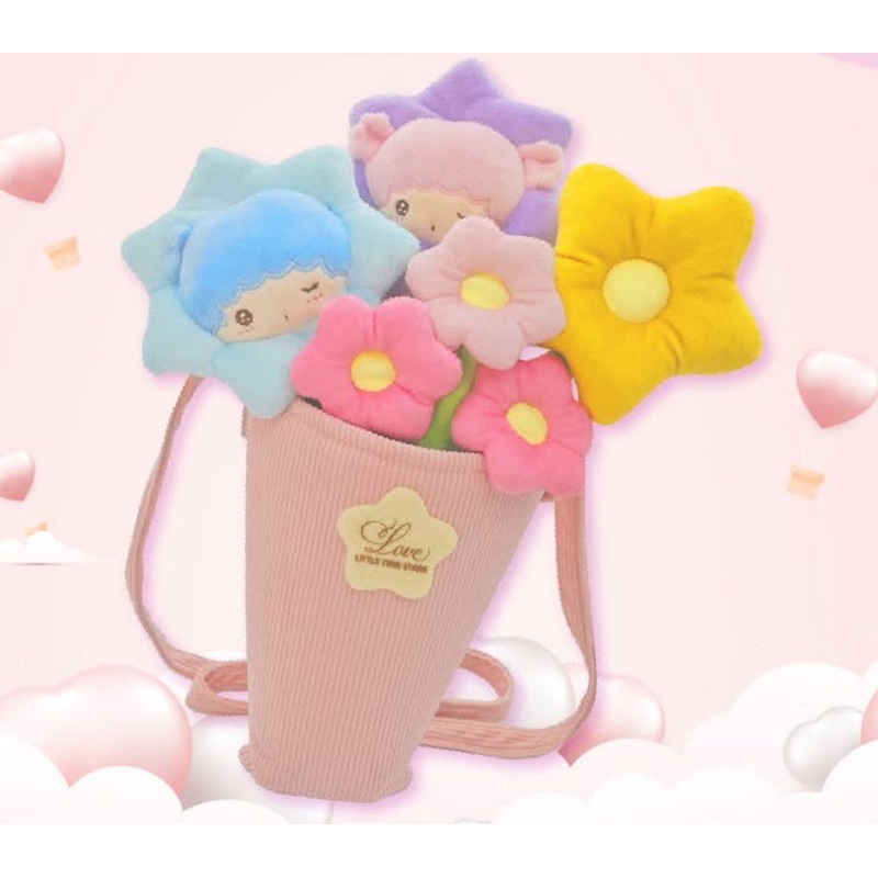 Sanrio x 7-11 Valentine Limited Edition | Little Twin Stars Pastel Flowers Bouquet Bag Gift Box – Valentine Wedding Gift