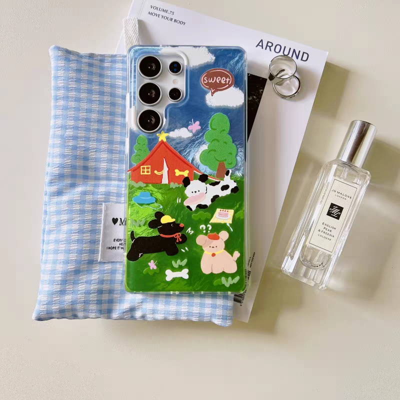 Korean Style | Lovely Doggy in Farm – Phone Case Samsung Galaxy S25 S24 S23 Ultra