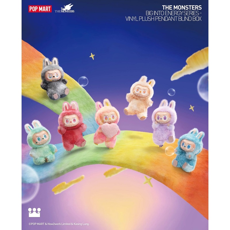 Popmart The Monster Big Into Energy Part 3 Series Limited Edition | Labubu Vinyl Face Plush Doll Figure Keychain – 15cm Kasing Lung Zimomo Labubu Toy Collection