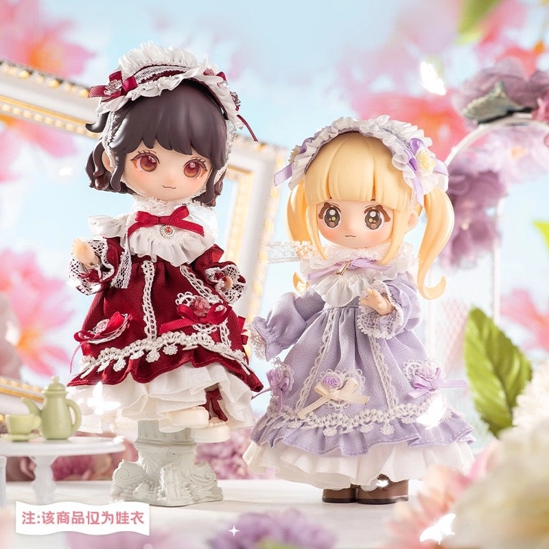 Simon Toys Flower Lolita Dress Outfits Set  | Red & Purple – 1/12 ob11 11cm BJD Doll Ball Joint Doll