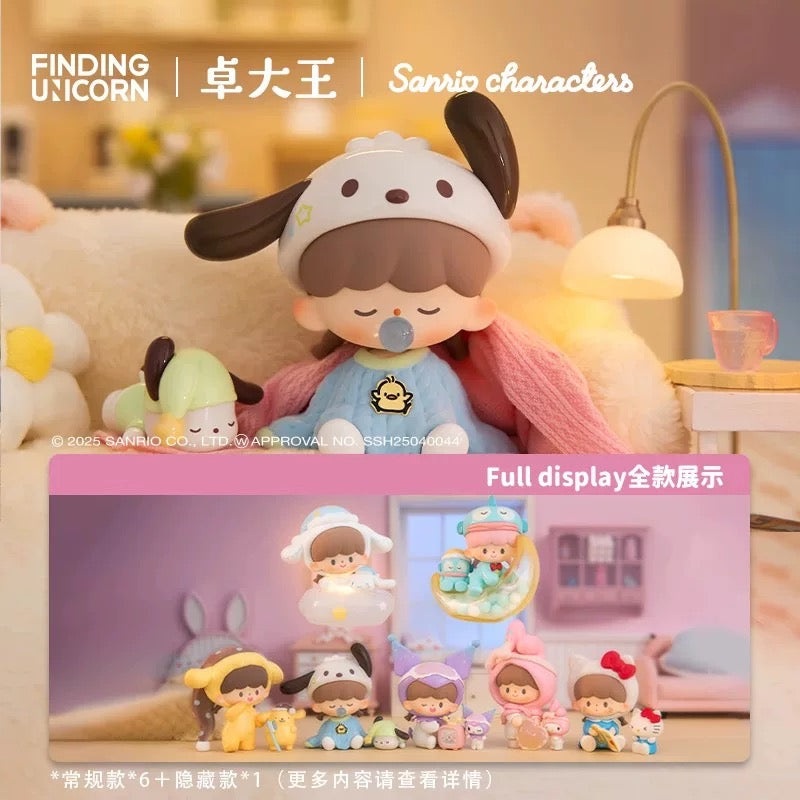 zZoton x Sanrio Characters Preparation Before Bedtime | Hello Kitty My Melody Kuromi Cinnamoroll Pompompurin Pochacco Hangyodon – Collectable Toys Mystery Blind Box