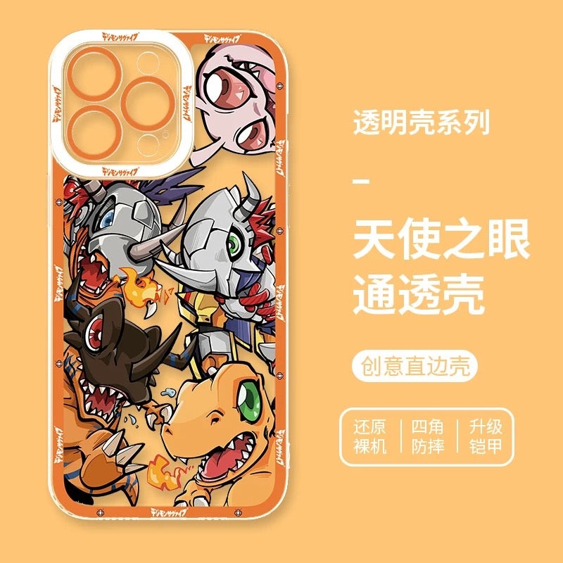 Anime Digimon Digital Monster Evolution Verison | Agumon – iPhone Case 6 7 8 PLUS SE2 XS XR X 11 12 13 14 15 16 16e Pro Promax 12mini 13mini
