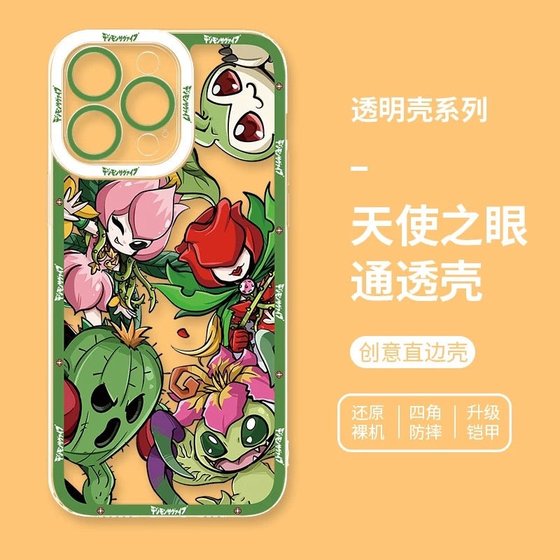 Anime Digimon Digital Monster Evolution Verison | Palmon – iPhone Case 6 7 8 PLUS SE2 XS XR X 11 12 13 14 15 16 16e Pro Promax 12mini 13mini